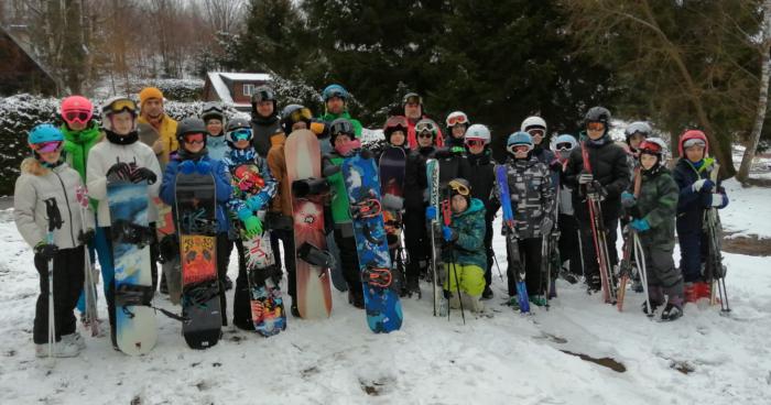 Sedmáci na lyžařském kurzu